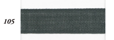 Dark grey Shindo Cotton Georgette Ribbon, 15mm width.