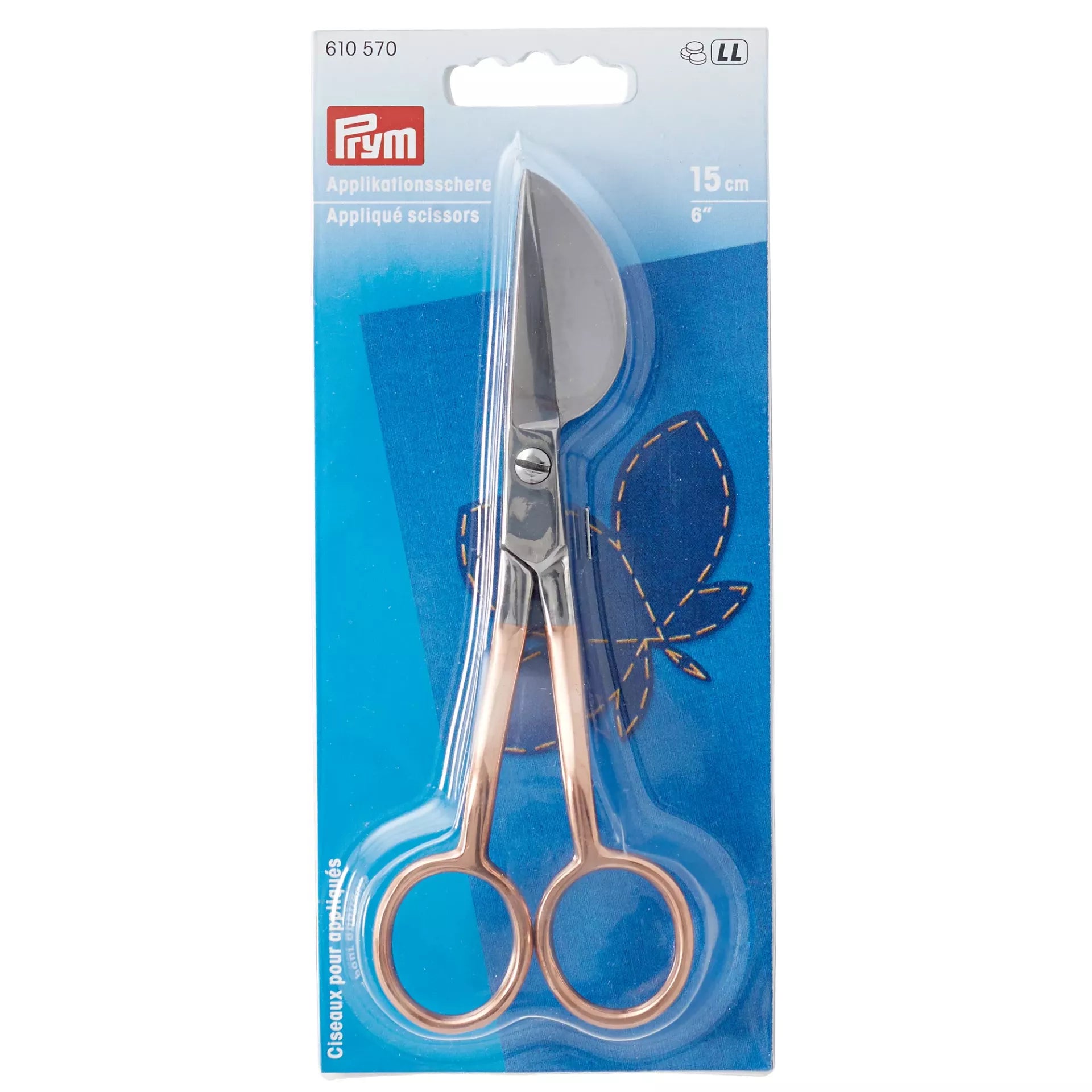 Galedi Pins Rose Gold Applique Scissors – 15 cm Precision Embroidery