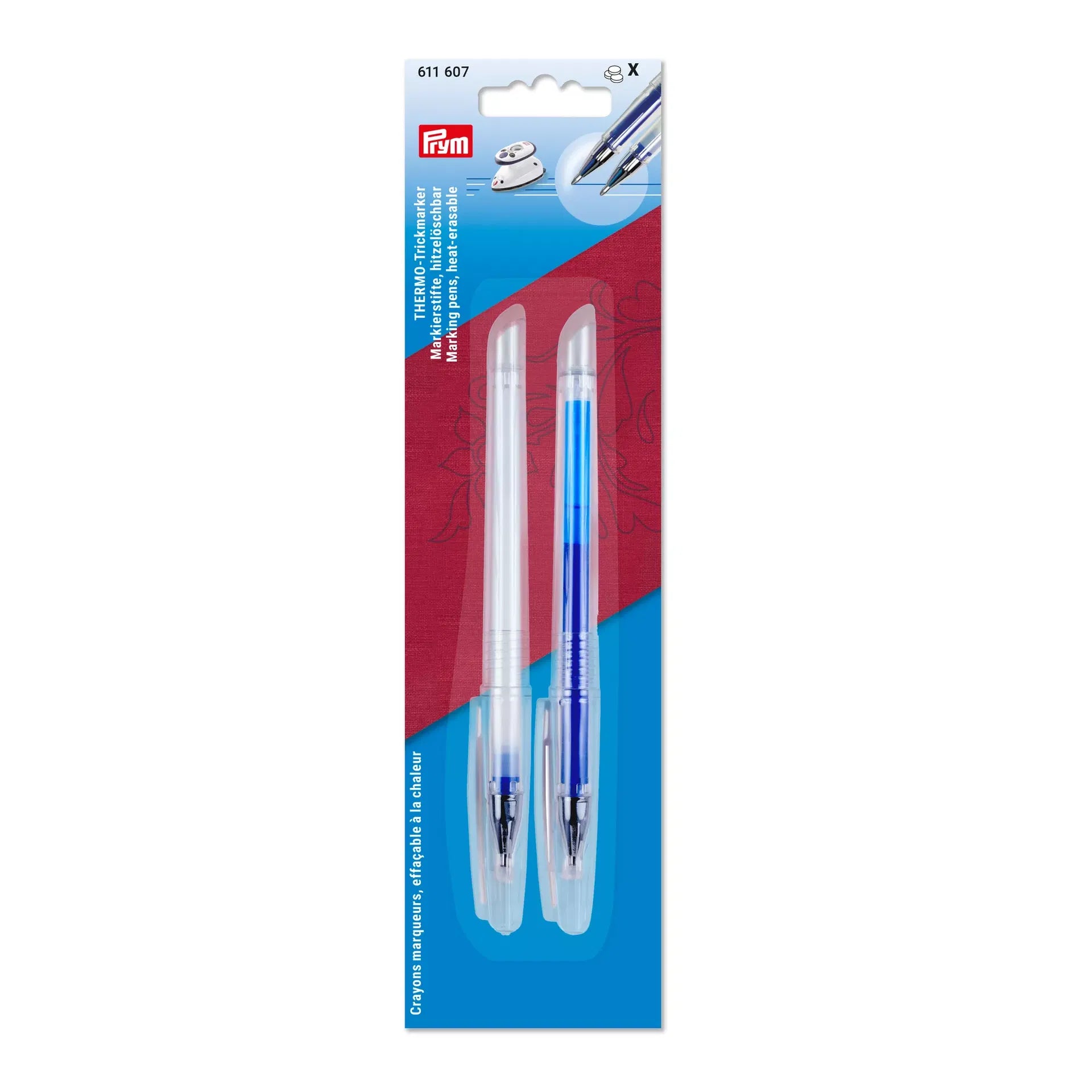 Prym Thermo Heat-Erasable Trick Markers – Pack of 2 Blue & White