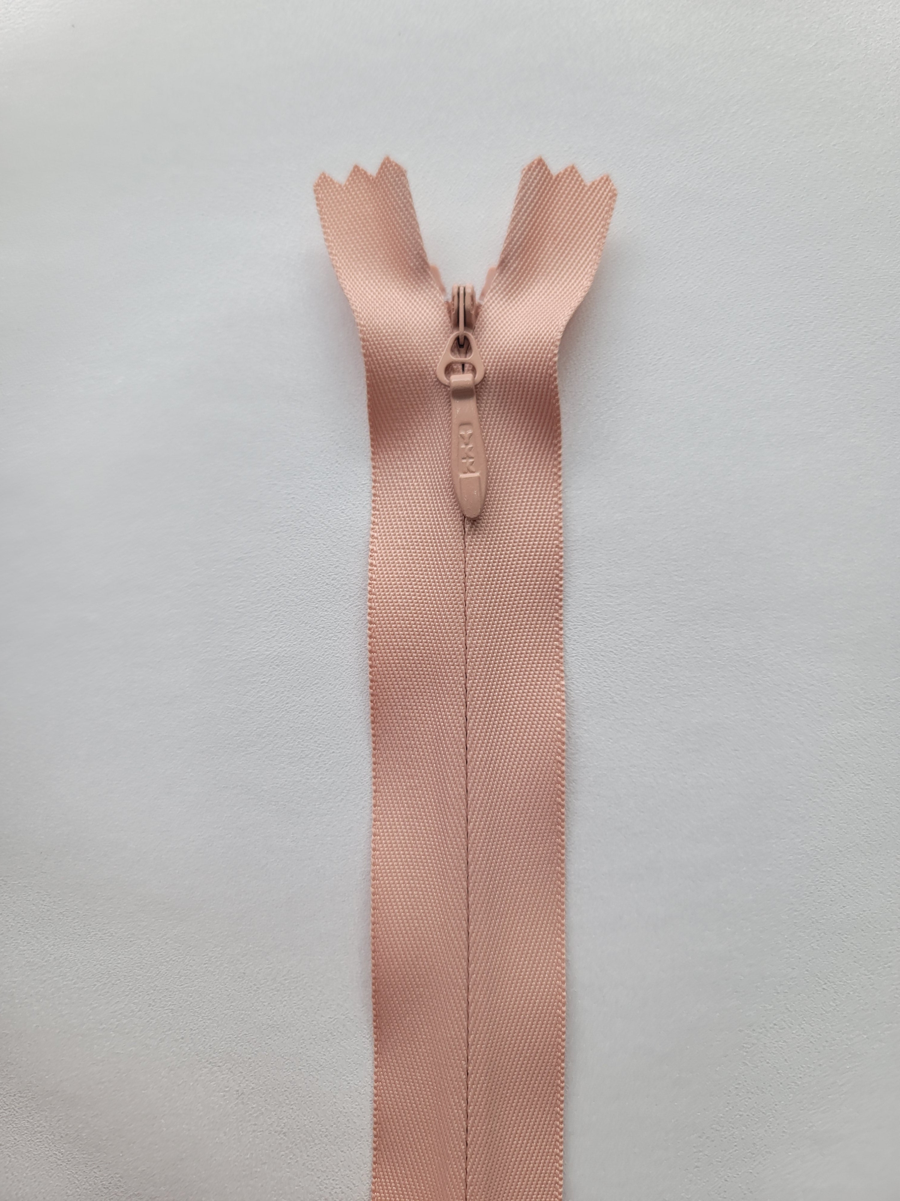 YKK Invisible Closed Ended Zipper – 60cm Length, Polyester Material