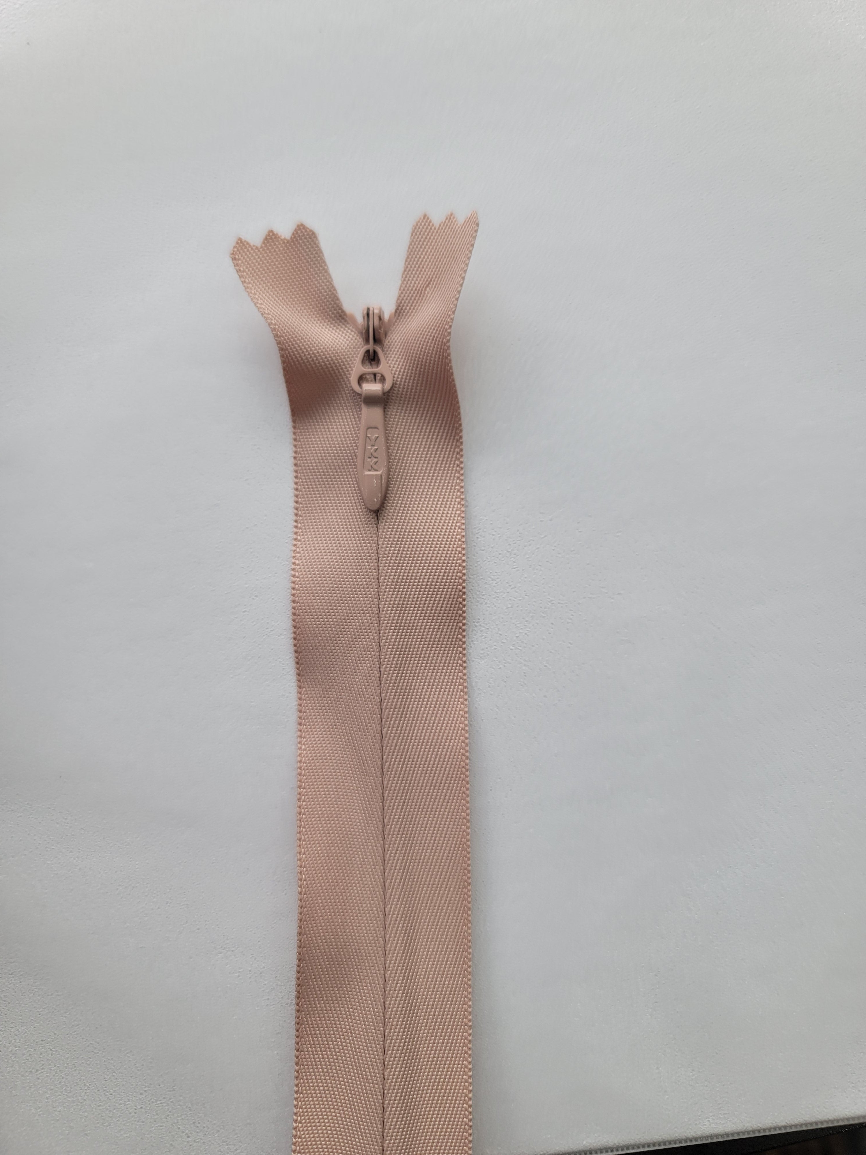 YKK Invisible Closed Ended Zipper – 60cm Length, Polyester Material