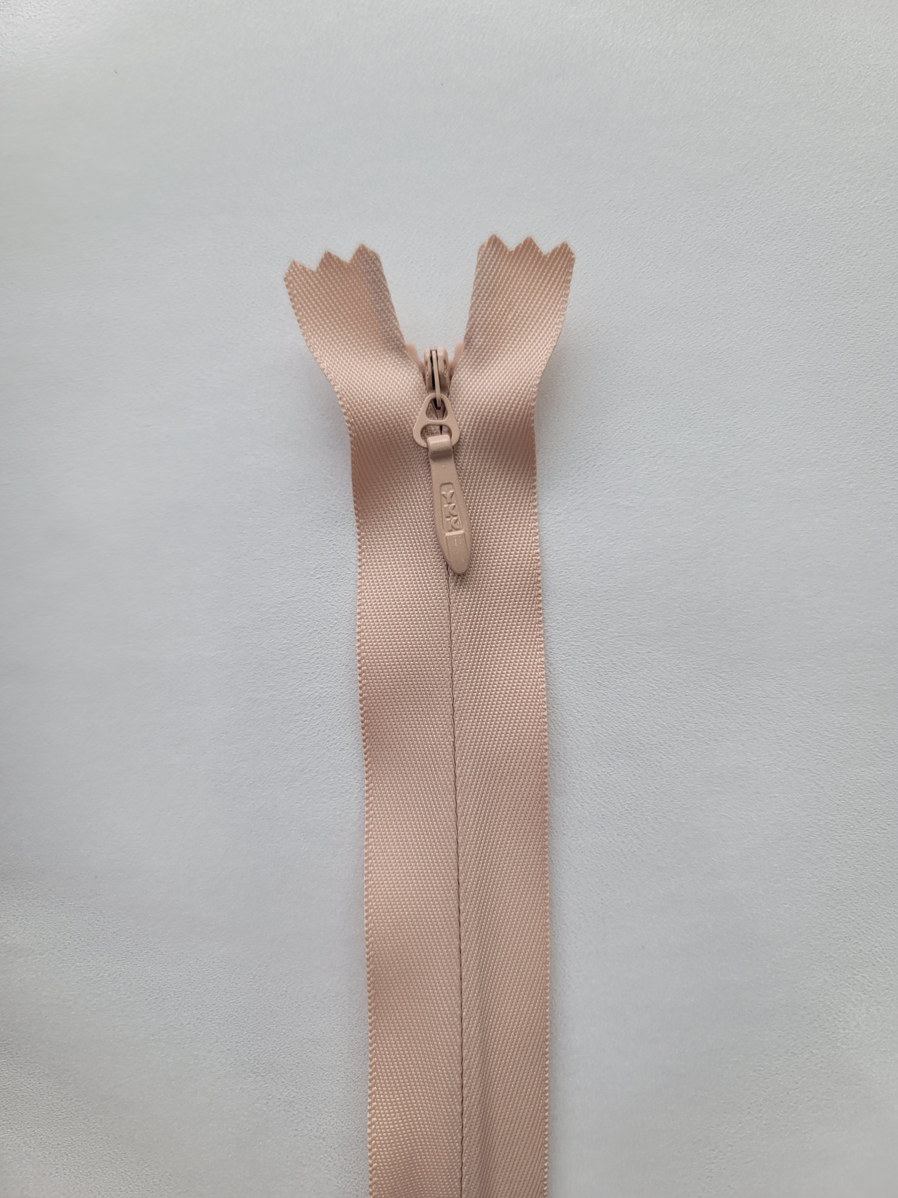 YKK Invisible Closed Ended Zipper – 60cm Length, Polyester Material