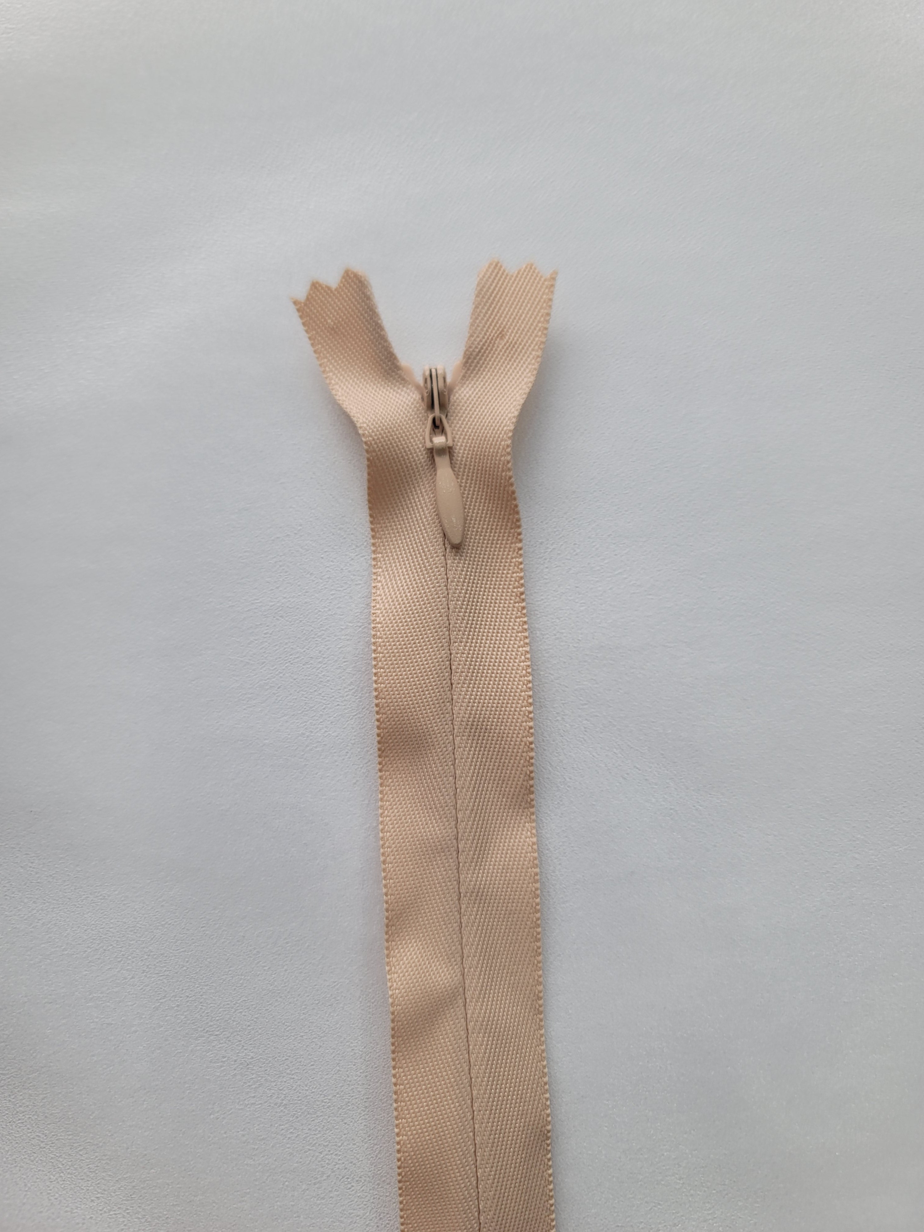 YKK Invisible Closed Ended Zipper – 60cm Length, Polyester Material