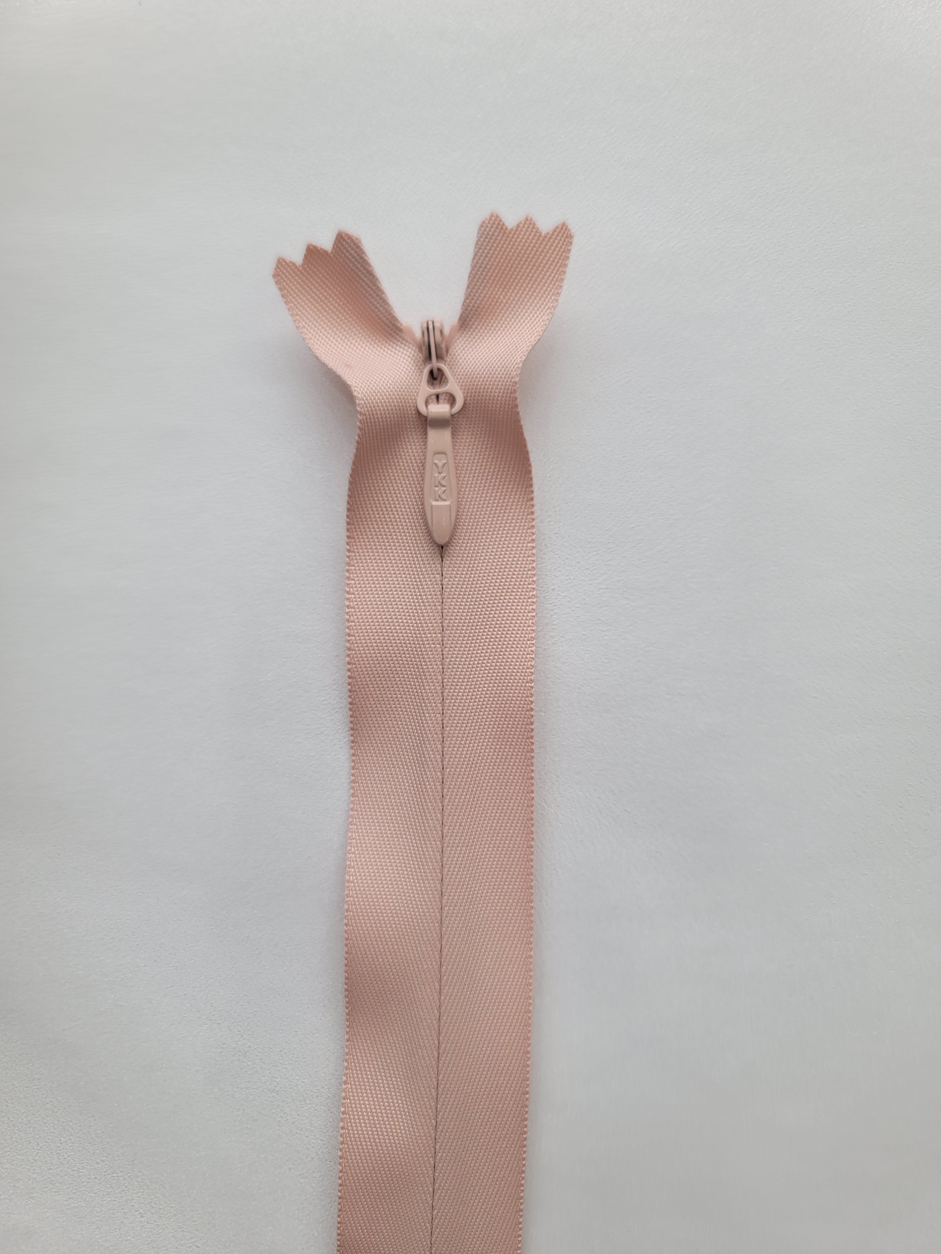 YKK Invisible Closed Ended Zipper – 60cm Length, Polyester Material