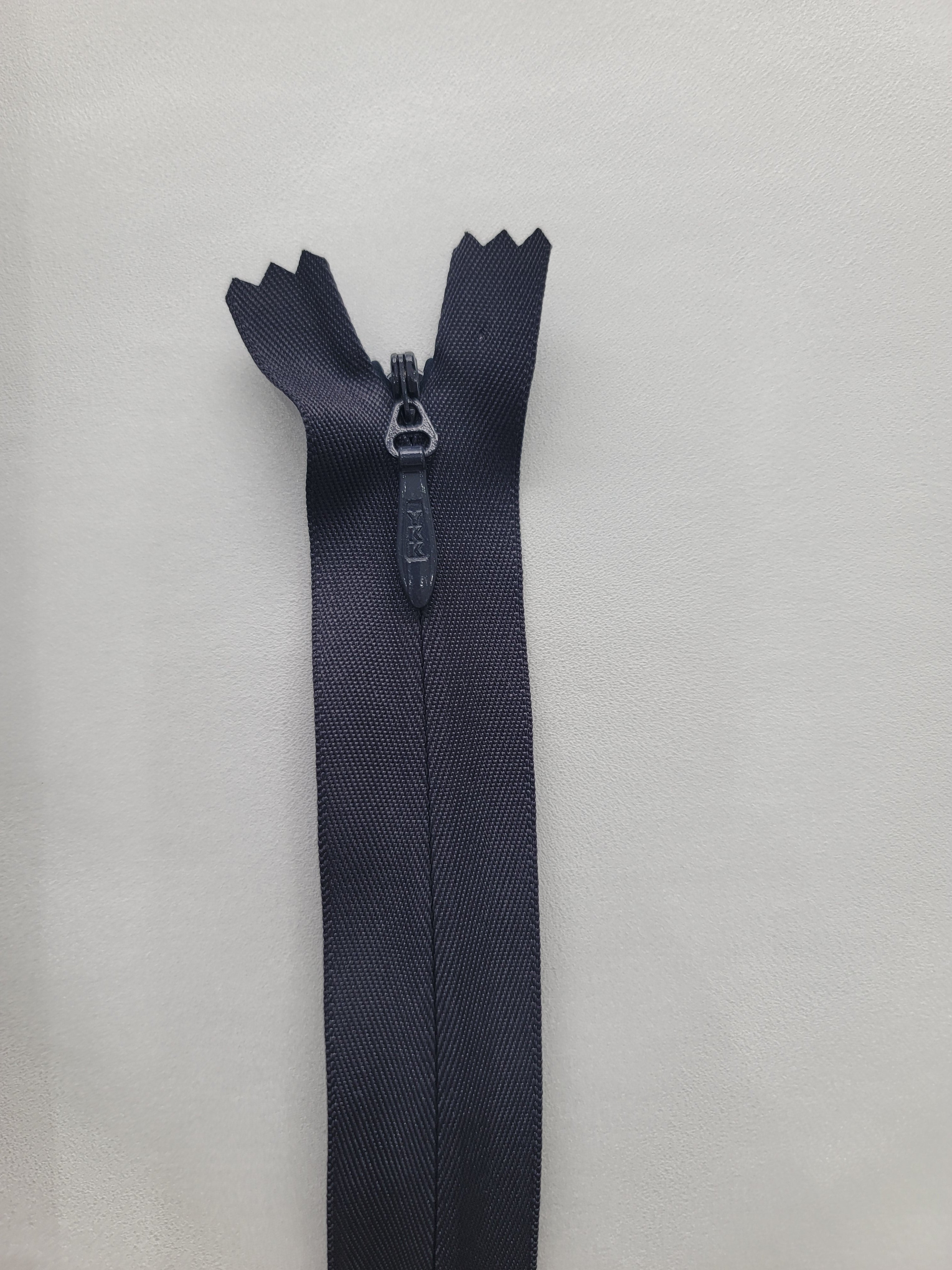 YKK Invisible Closed Ended Zipper – 60cm Length, Polyester Material