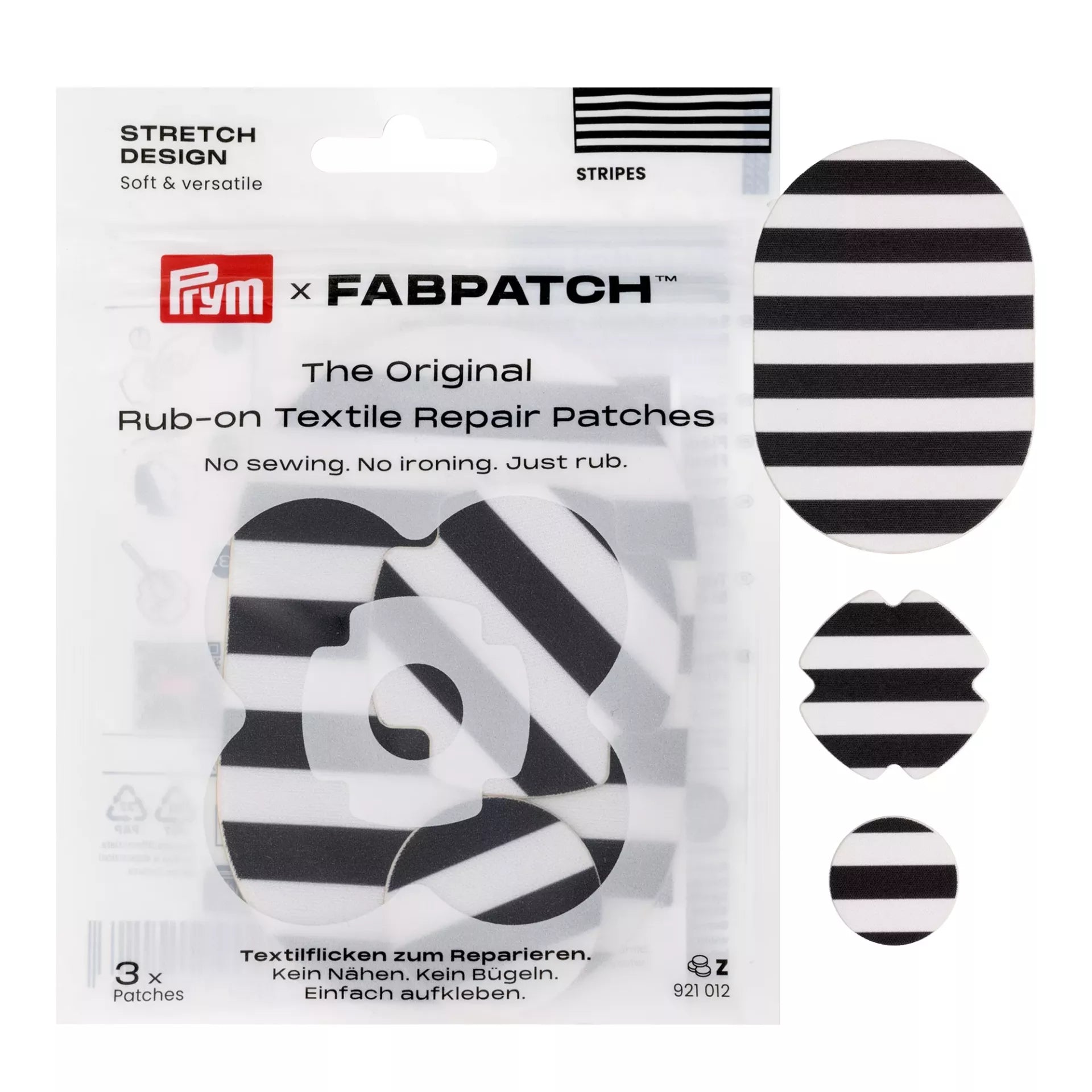 Prym Rub-on Stretch Patch – Self-Adhesive Recycled Polyester