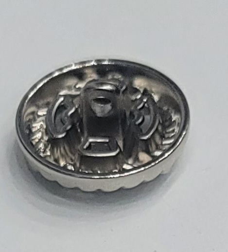 ROUND BUTTON ALLOY, SILVER - Galedi Pins