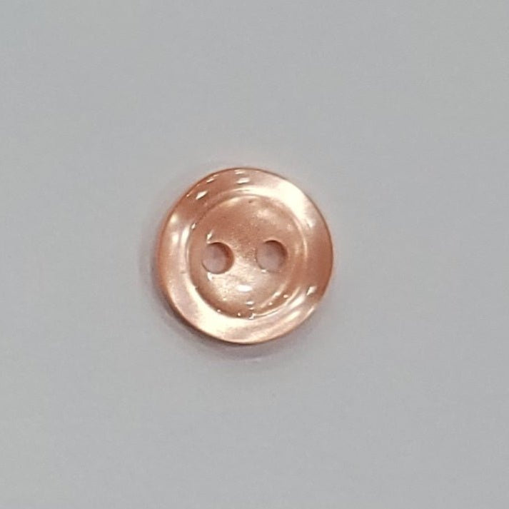 Polyester Button, 2 - hole, Shiny, 11mm - Galedi Pins