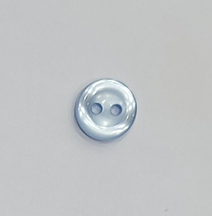 Polyester Button, 2 - hole, Shiny, 10mm - Galedi Pins