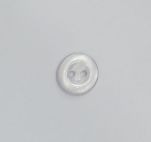 Polyester Button, 2 - hole, Shiny, 10mm - Galedi Pins