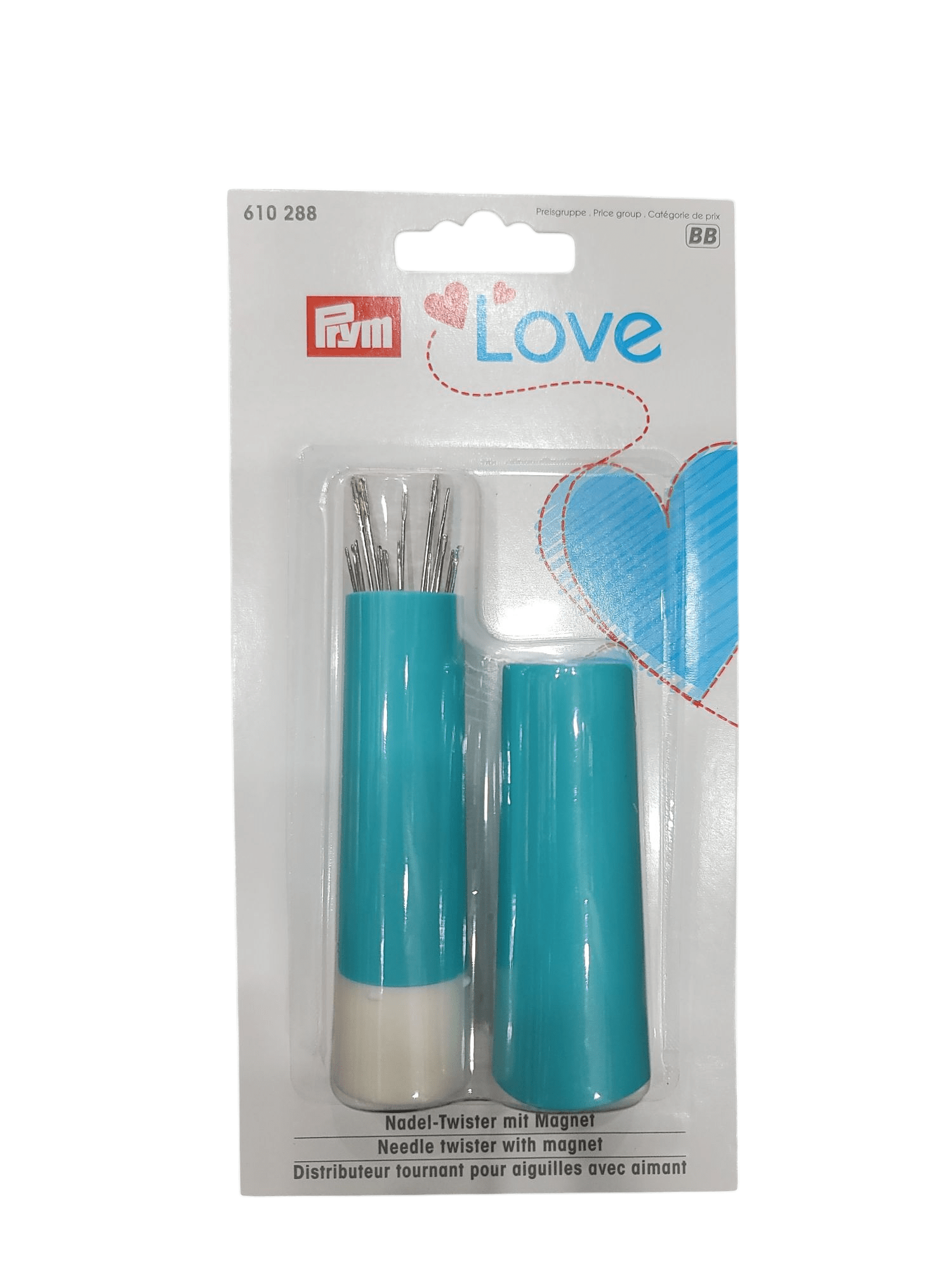 Needle twister, Prym Love, with sewing and darning needles - Galedi Pins