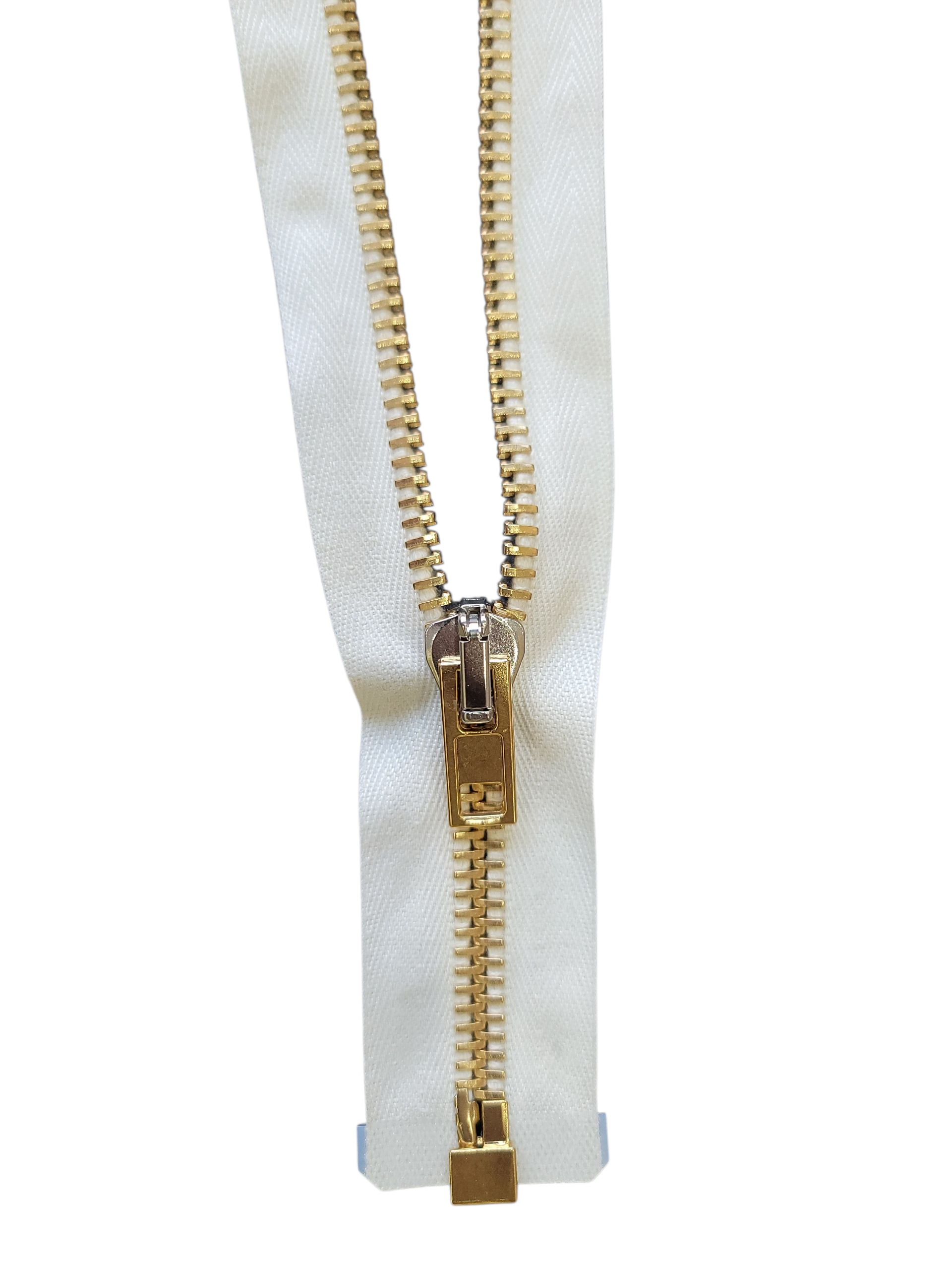 Lampo Metal Zipper – Gold 8mm Open End Zip 30cm
