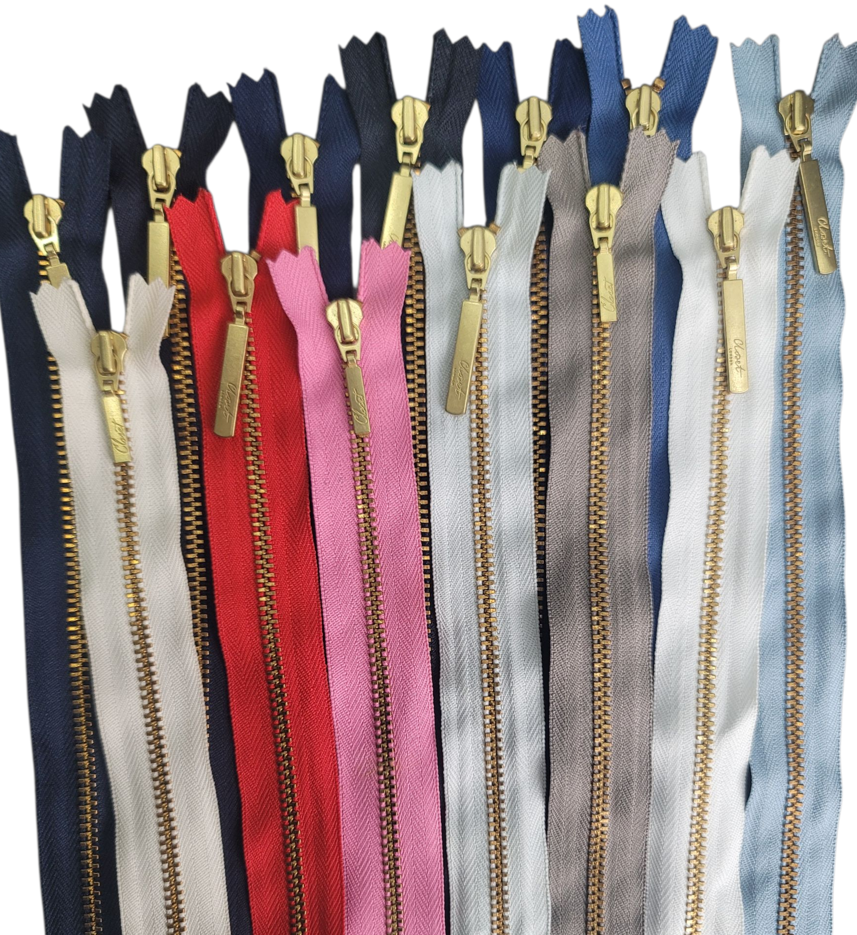 YKK 41cm Closed End Metal Zipper | Gold Tone