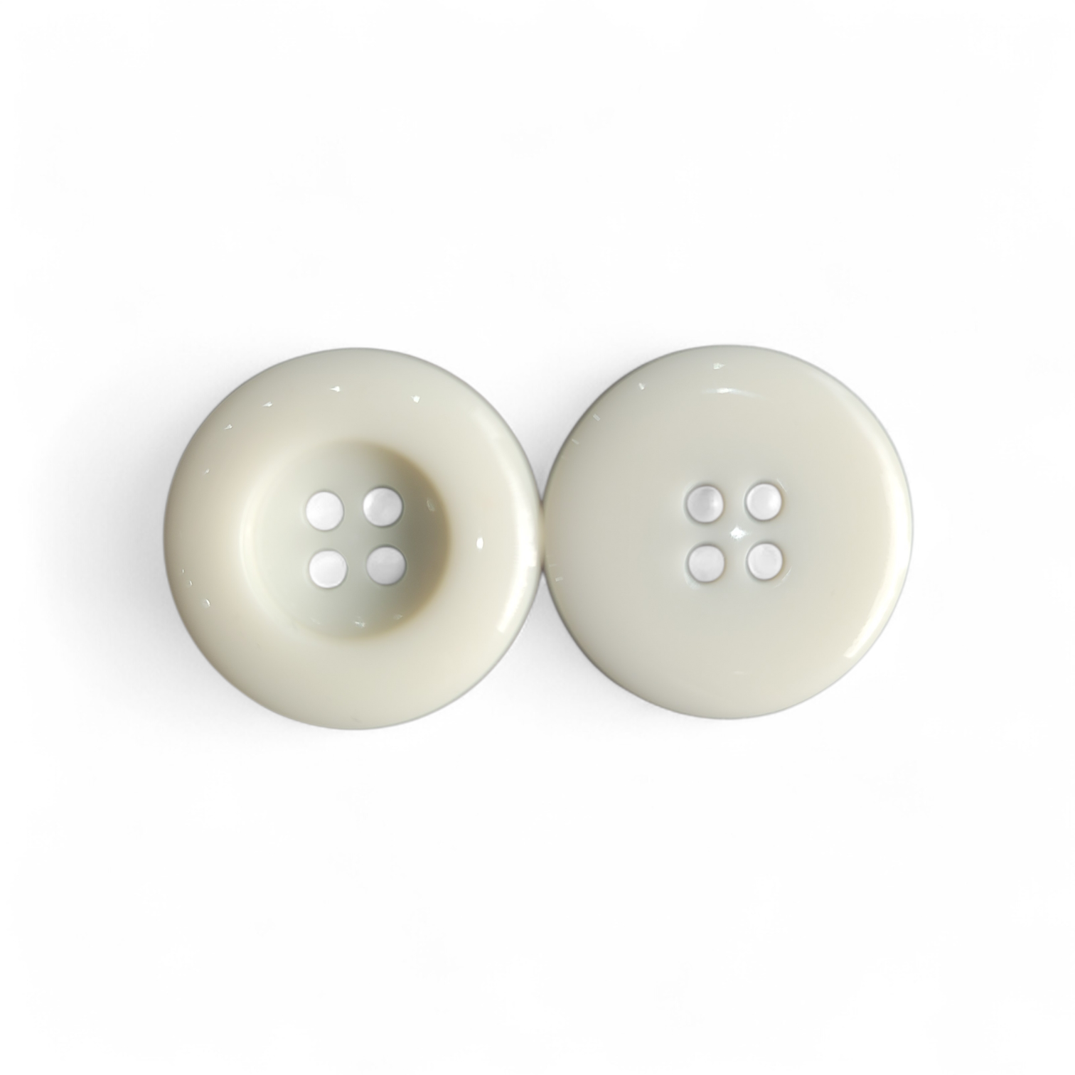 4 Hole, Polyester Button 28mm, Cream