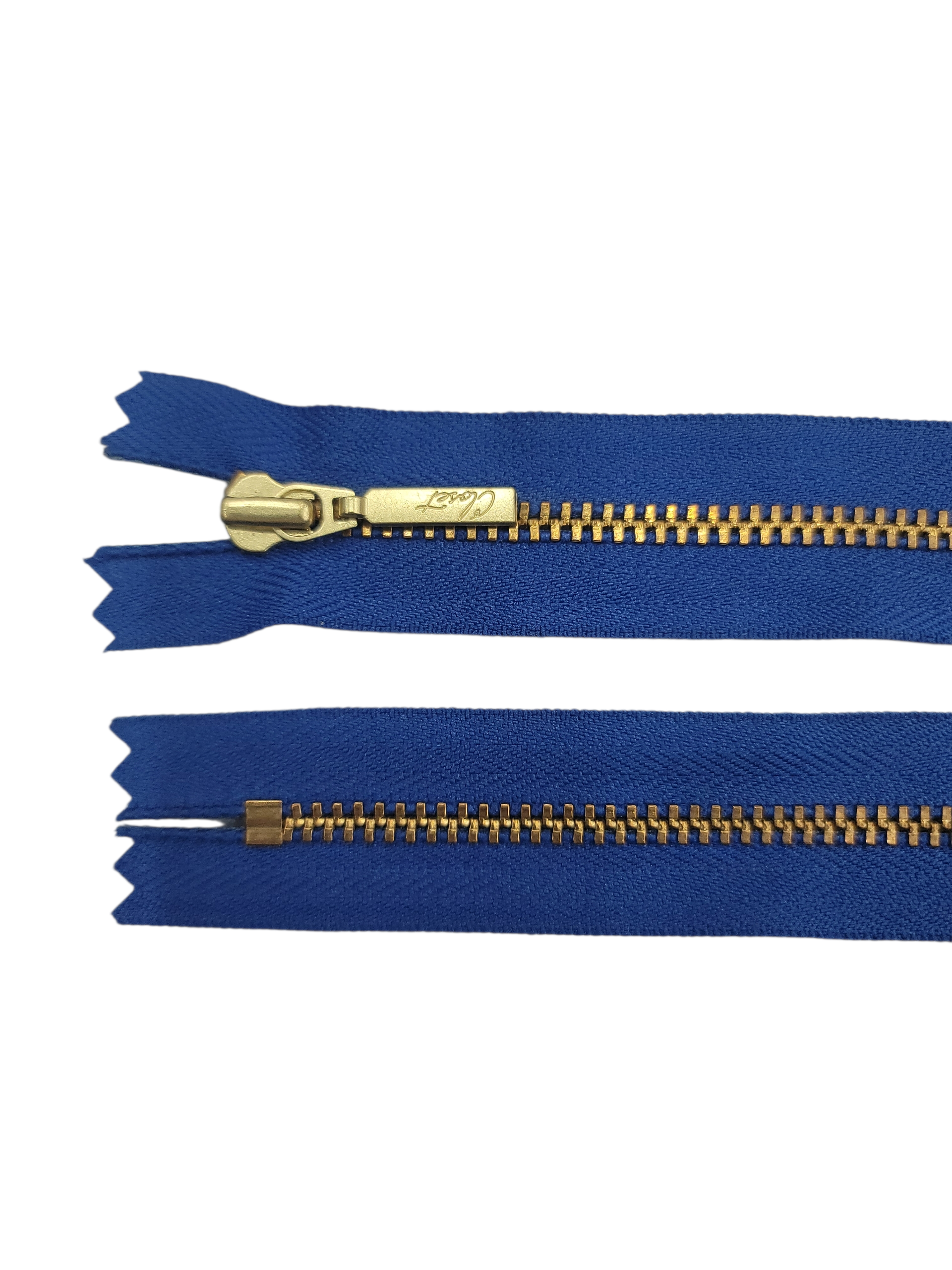 YKK Size 3 Closed End Gold Metal Zip | 35cm-40cm