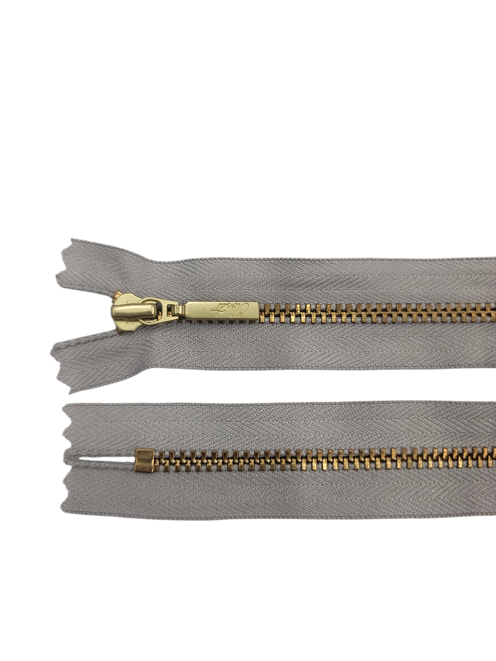 YKK Size 3 Closed End Gold Metal Zip | 35cm-40cm