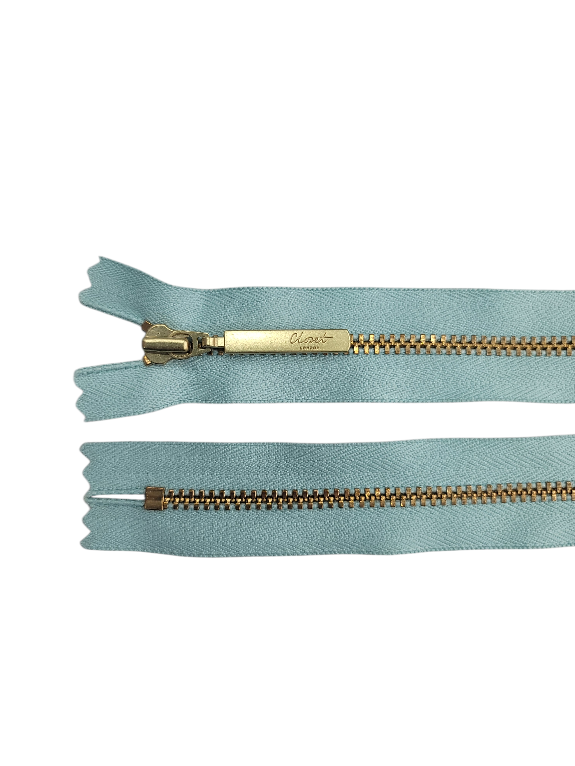 YKK Size 3 Closed End Gold Metal Zip | 35cm-40cm