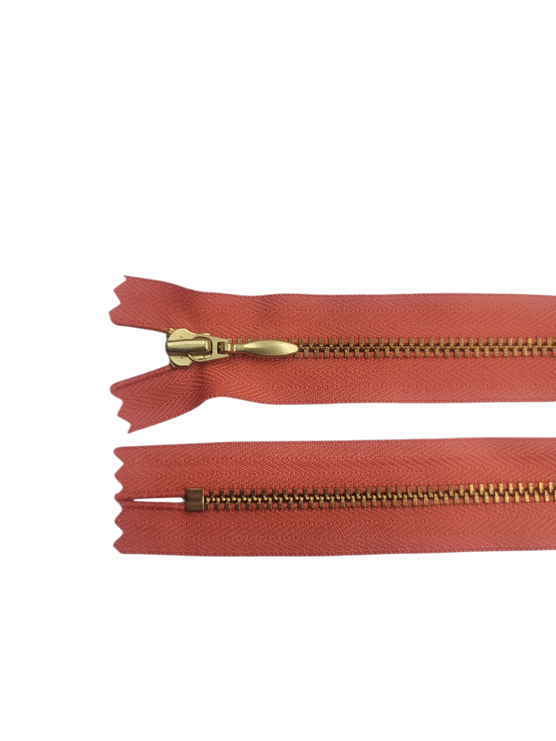 YKK Size 3 Closed End Gold Metal Zip | 35cm-40cm