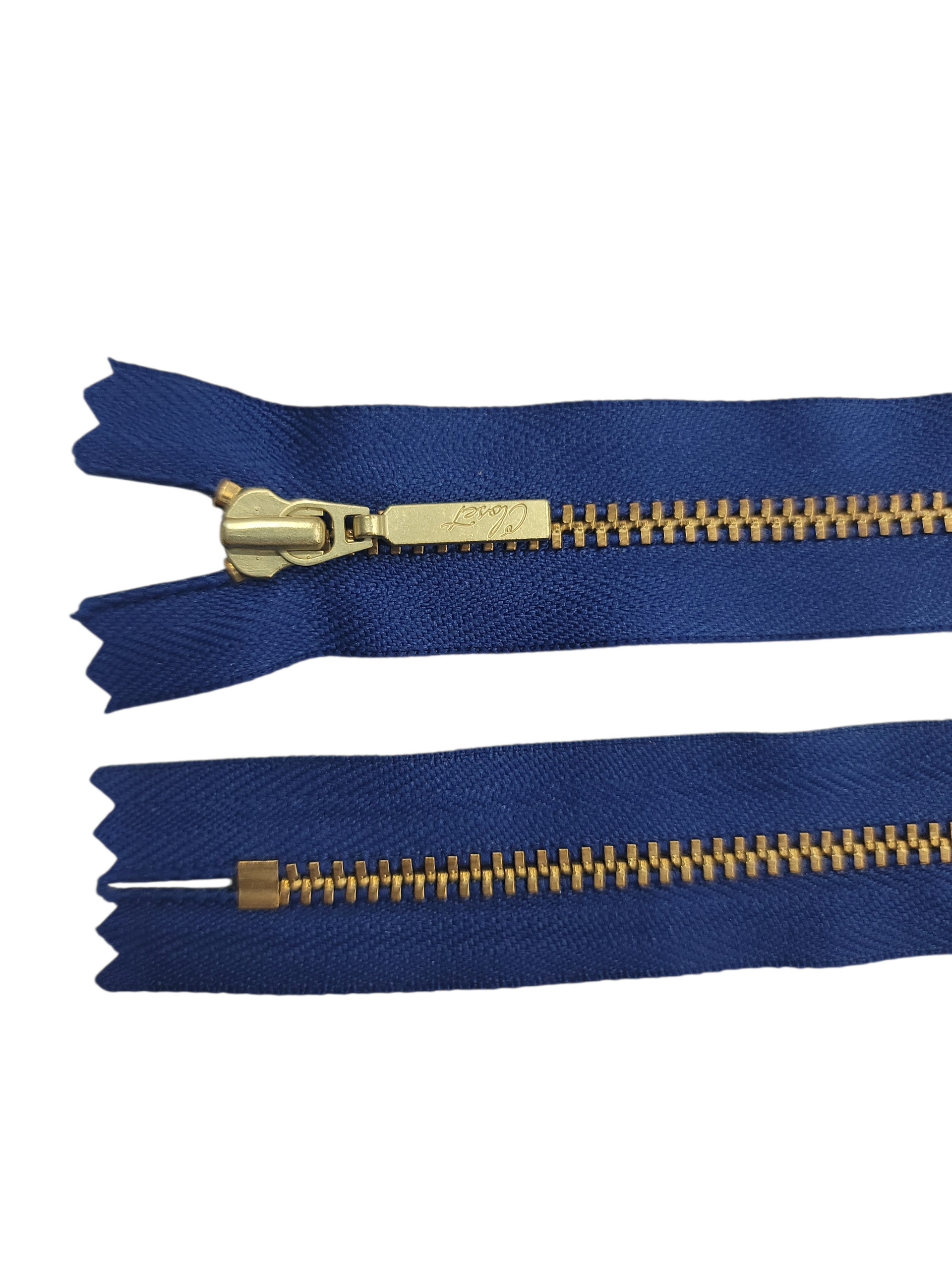 YKK Size 3 Closed End Gold Metal Zip | 35cm-40cm