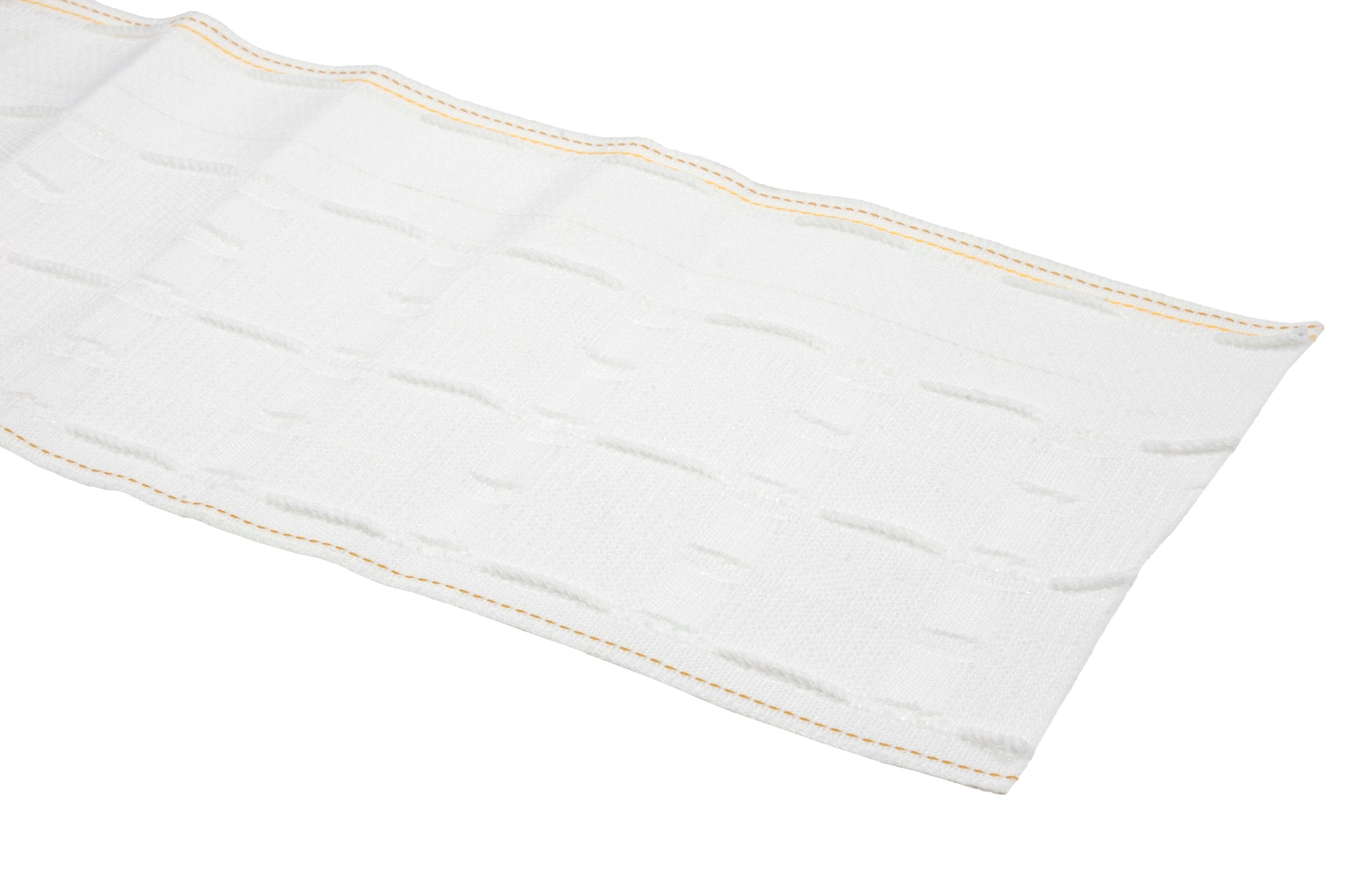Milward 150mm heavy-duty white woven pencil pleat curtain tape with four rows of pockets.