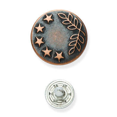 Buttons: Jeans: Copper: 16mm: 8 Pieces