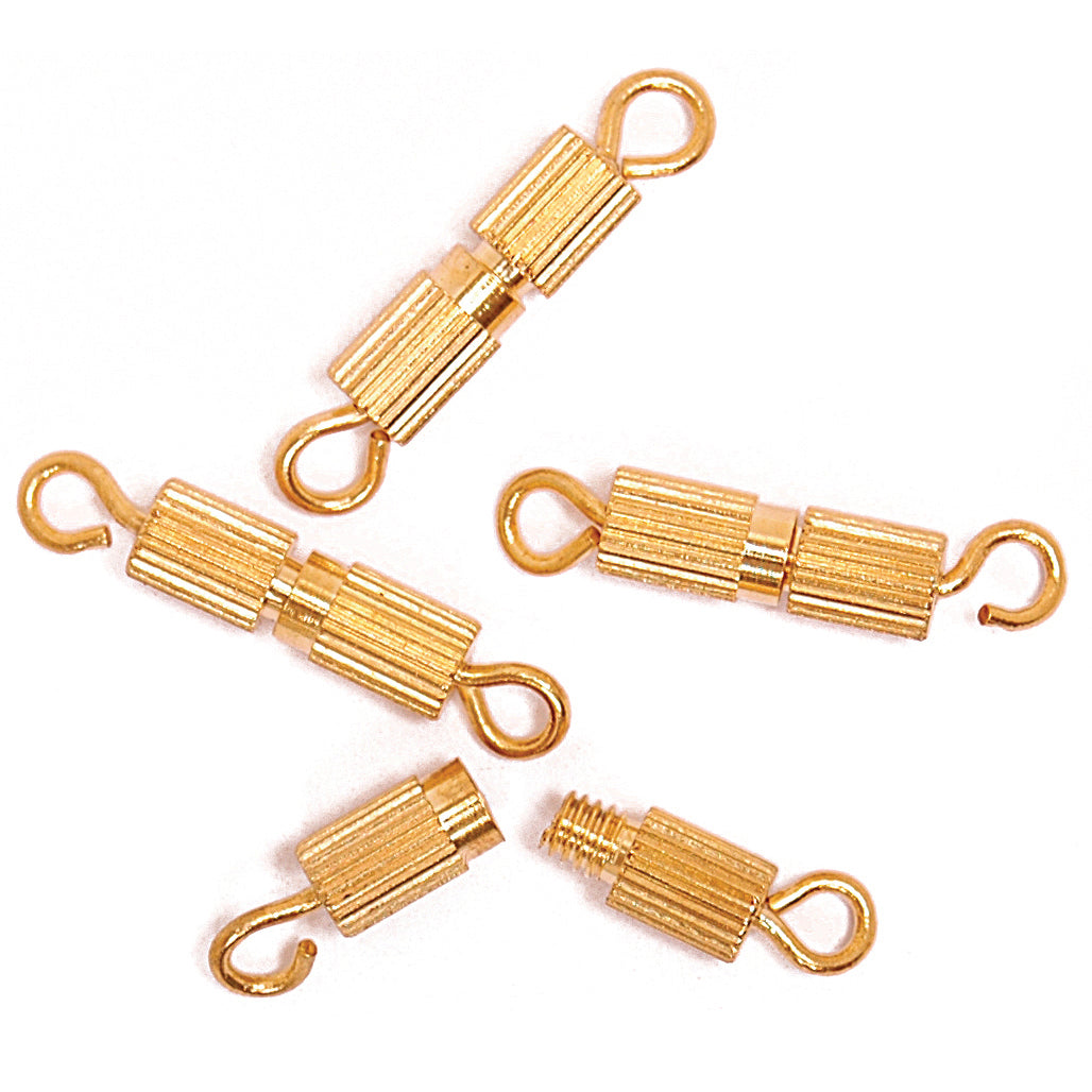 Barrel Clasp – Gilt Plated Brass – Pack of 2 | Galedi Pins