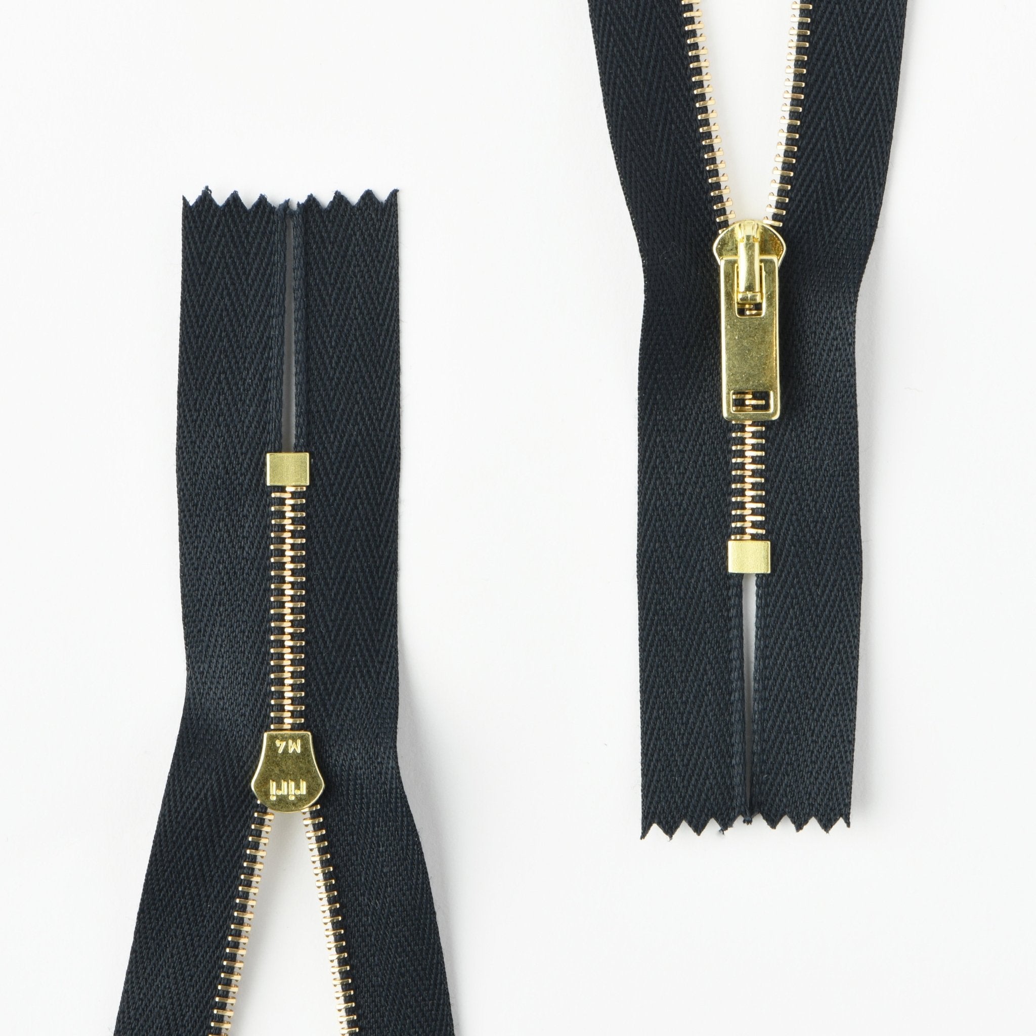 RIRI Gold Metal Closed End Zip, 24cm, ME4, 3T - Galedi Pins