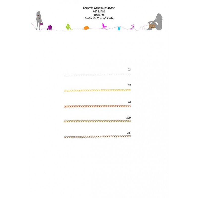 STEPHANOISE Link Chain, 3mm - Galedi Pins