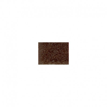 Brown polyamide hook and loop fastener tape, 20mm wide.