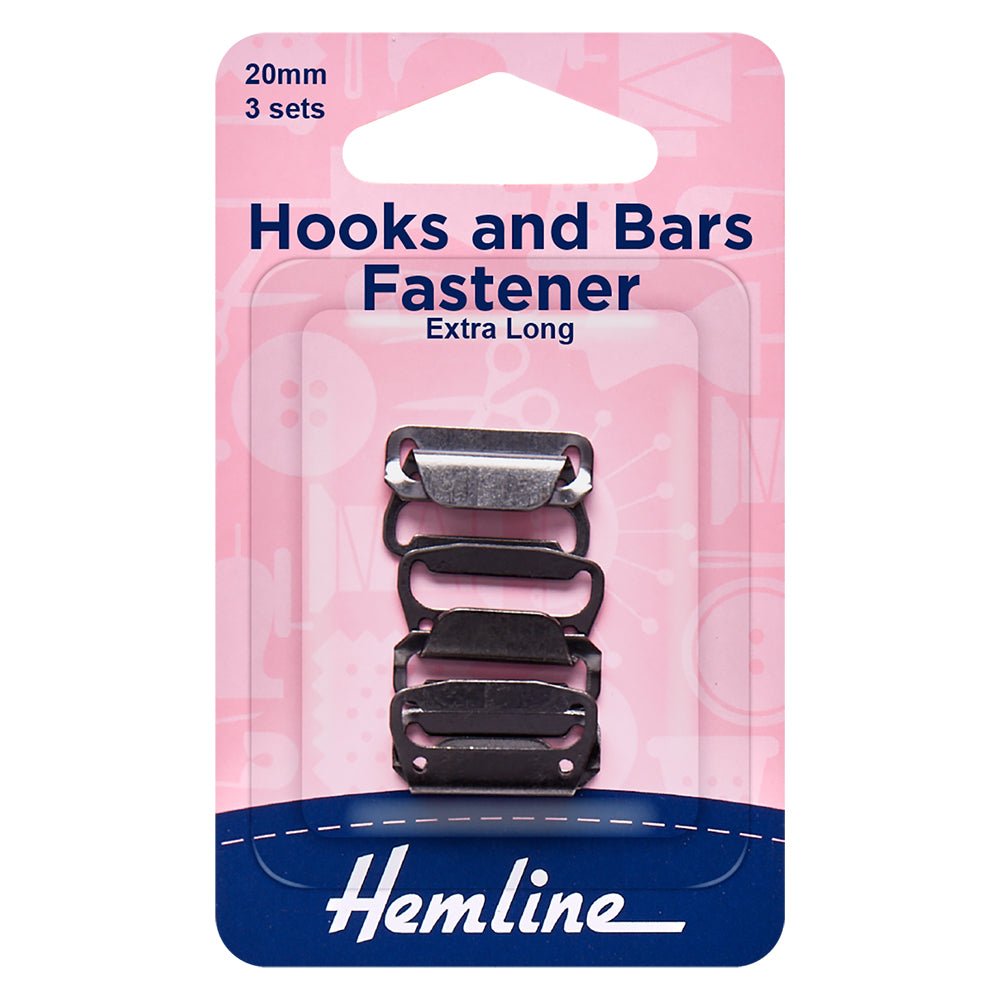 Hemline, Hooks and Bars Fastener, Extra Long - Galedi Pins