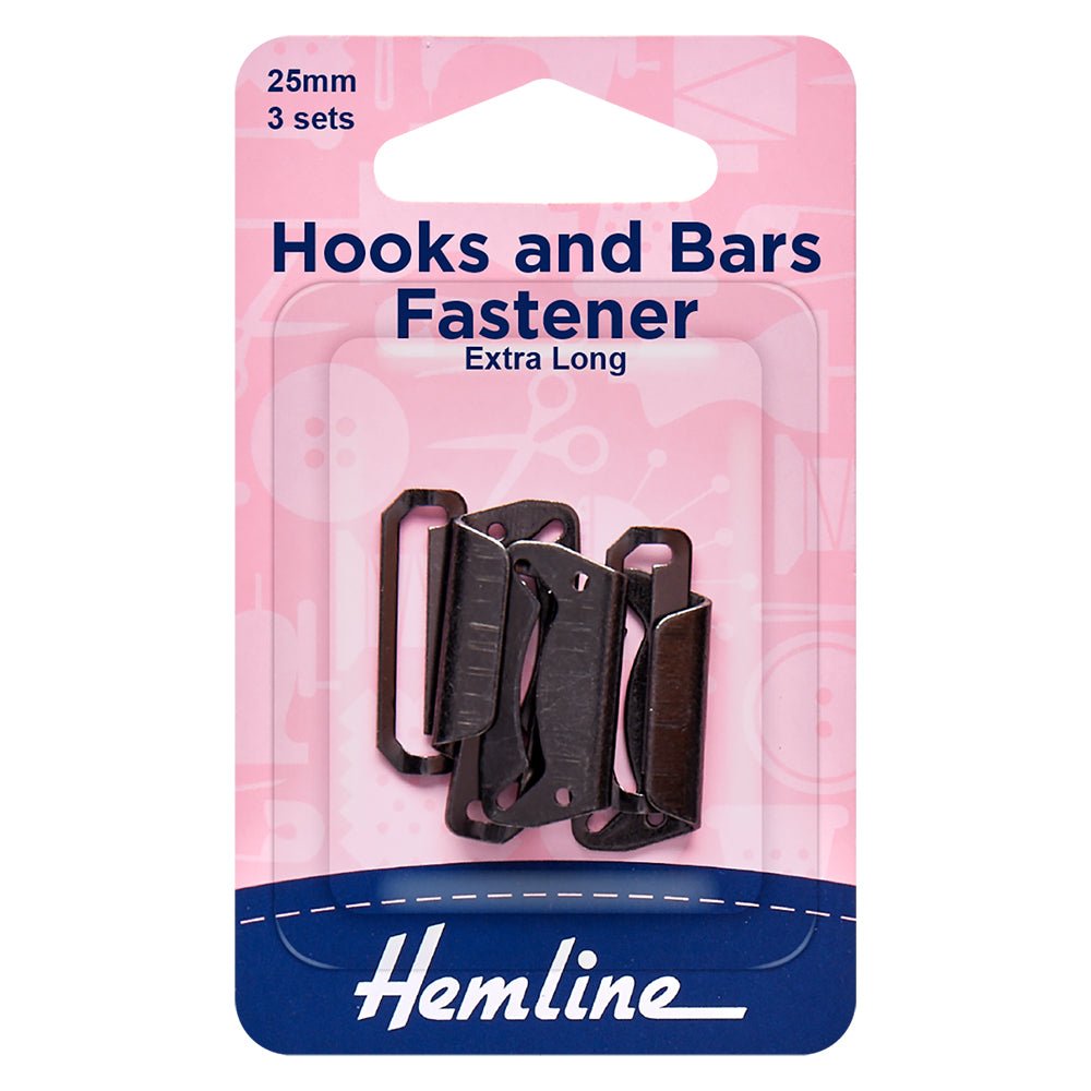 Hemline, Hooks and Bars Fastener, Extra Long - Galedi Pins
