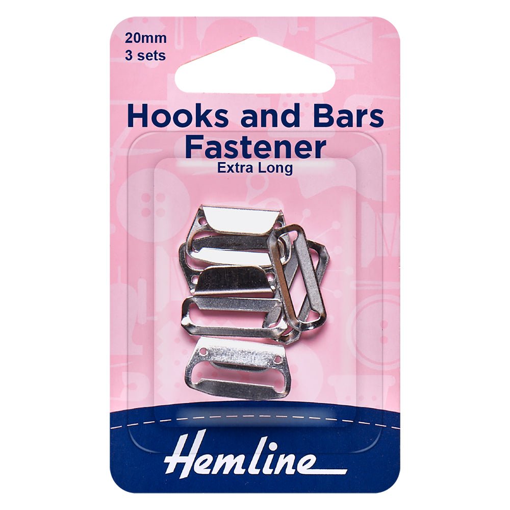 Hemline, Hooks and Bars Fastener, Extra Long - Galedi Pins