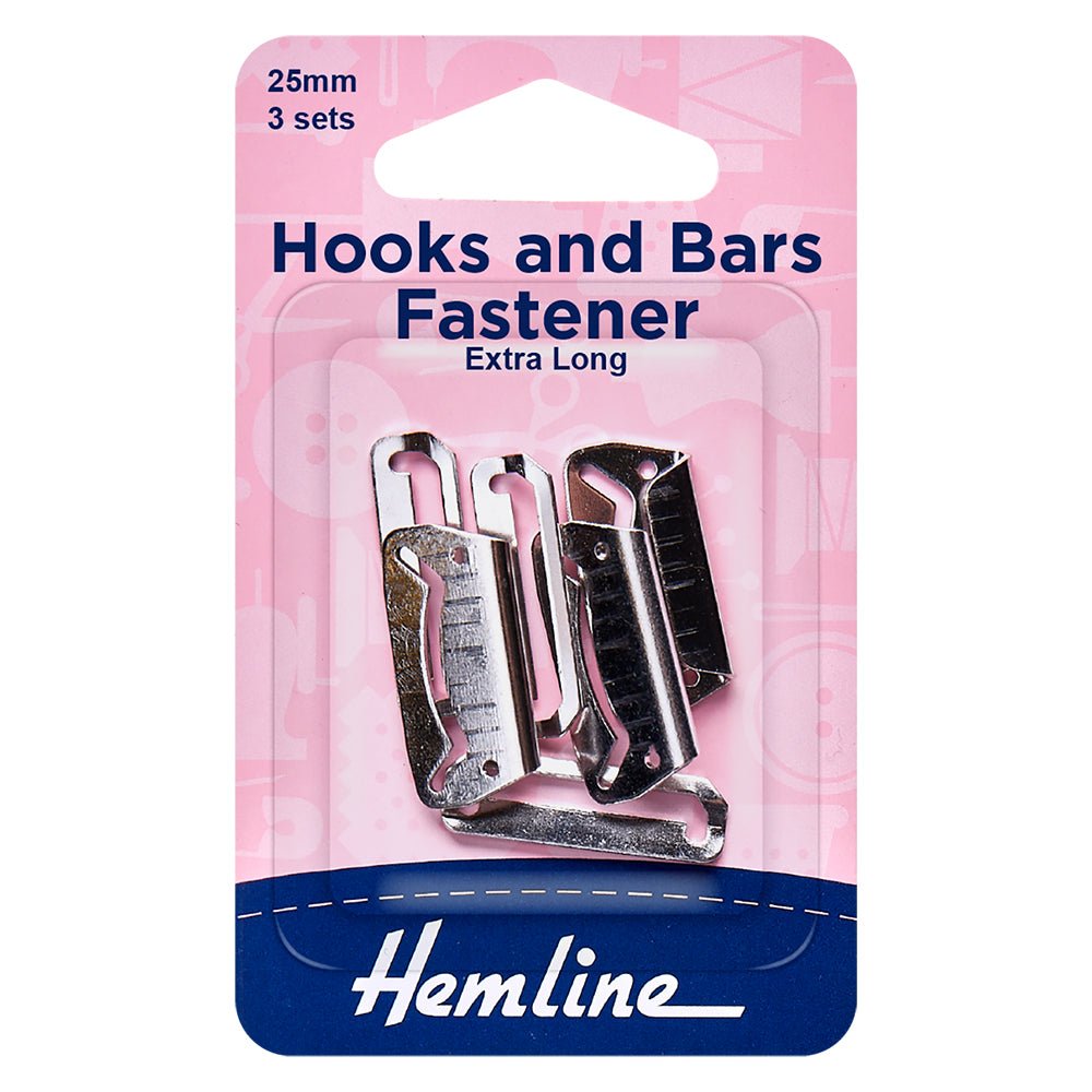 Hemline, Hooks and Bars Fastener, Extra Long - Galedi Pins