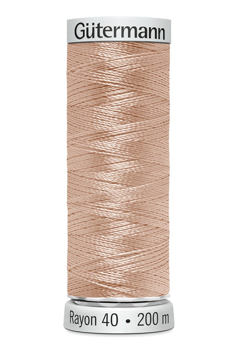 Gutermann Machine Embroidery Thread, Rayon 40, Shiny, 200m (1) - Galedi Pins