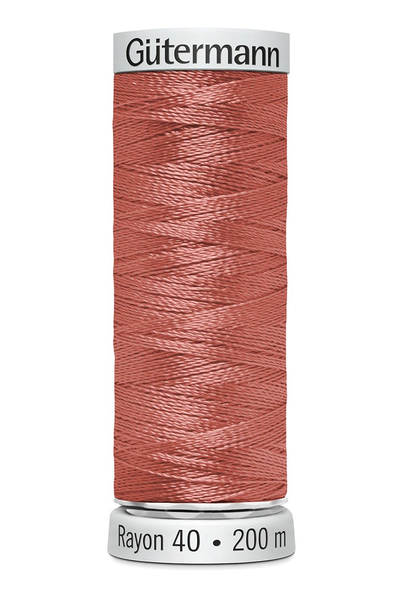 Gutermann Machine Embroidery Thread, Rayon 40, Shiny, 200m (1) - Galedi Pins