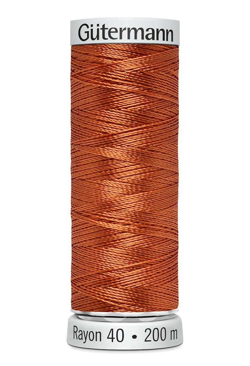 Gutermann Machine Embroidery Thread, Rayon 40, Shiny, 200m (1) - Galedi Pins