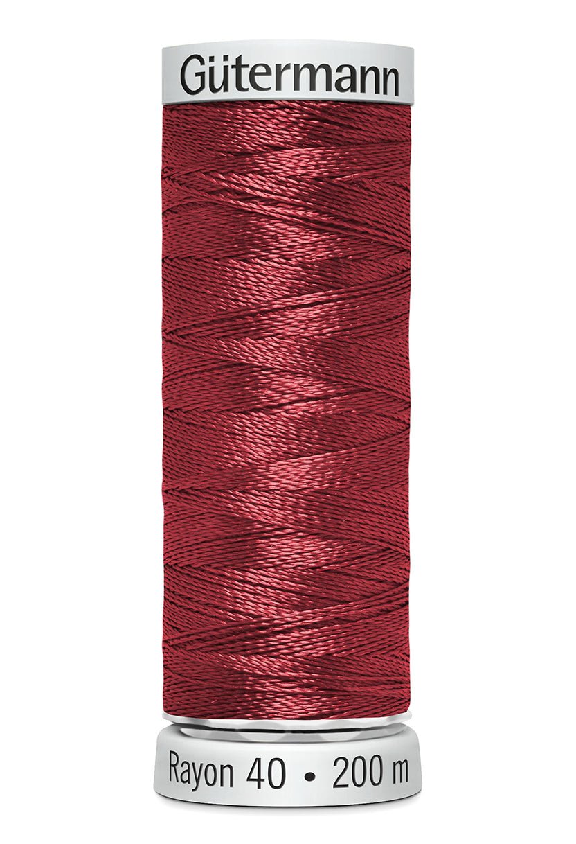 Gutermann Machine Embroidery Thread, Rayon 40, Shiny, 200m (2) - Galedi Pins