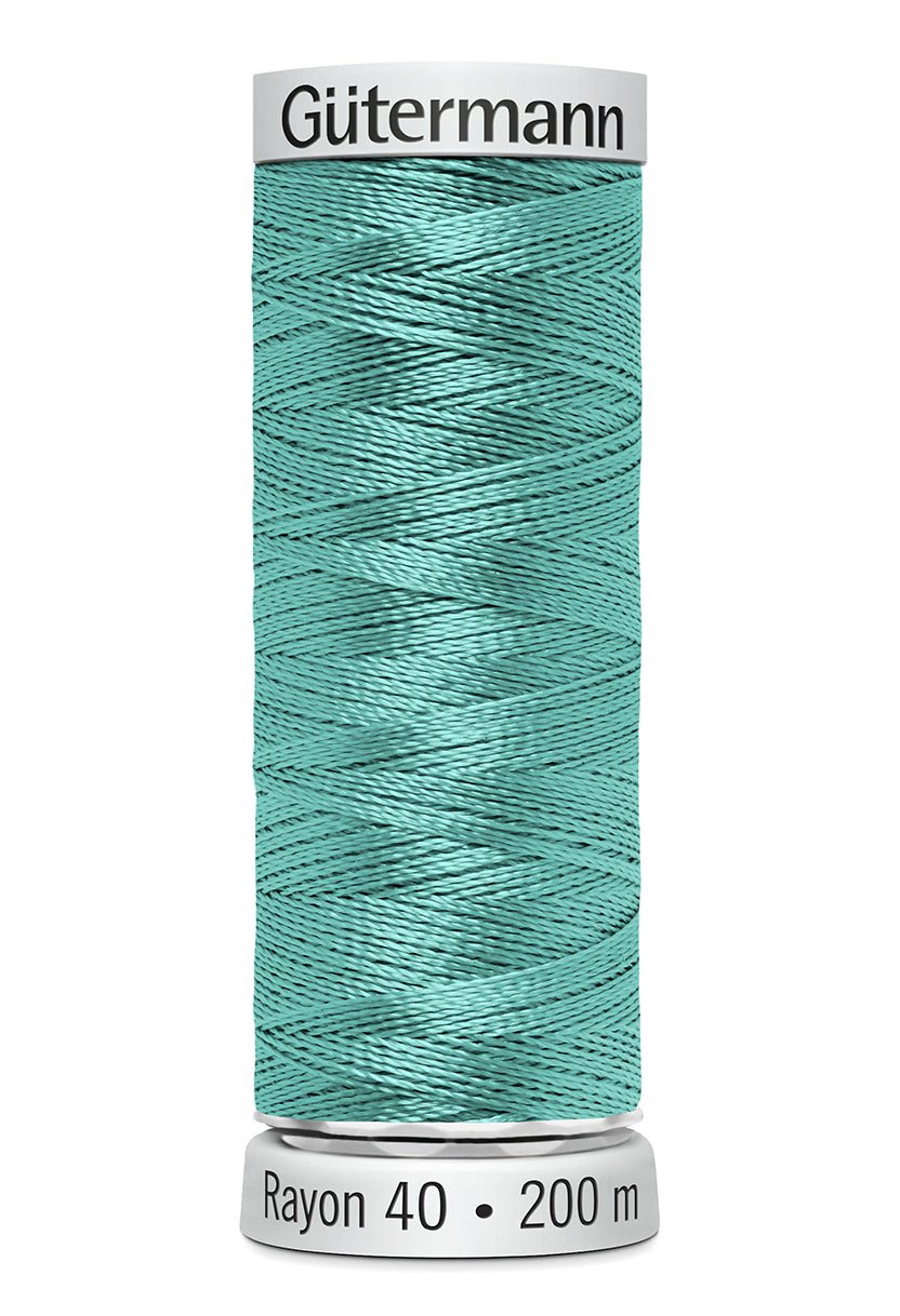 Gutermann Machine Embroidery Thread, Rayon 40, Shiny, 200m (2) - Galedi Pins