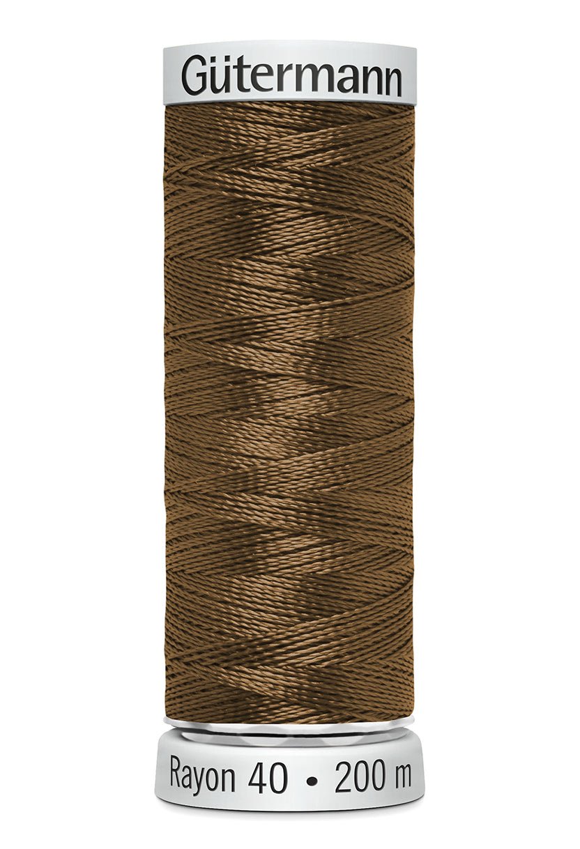 Gutermann Machine Embroidery Thread, Rayon 40, Shiny, 200m (1) - Galedi Pins