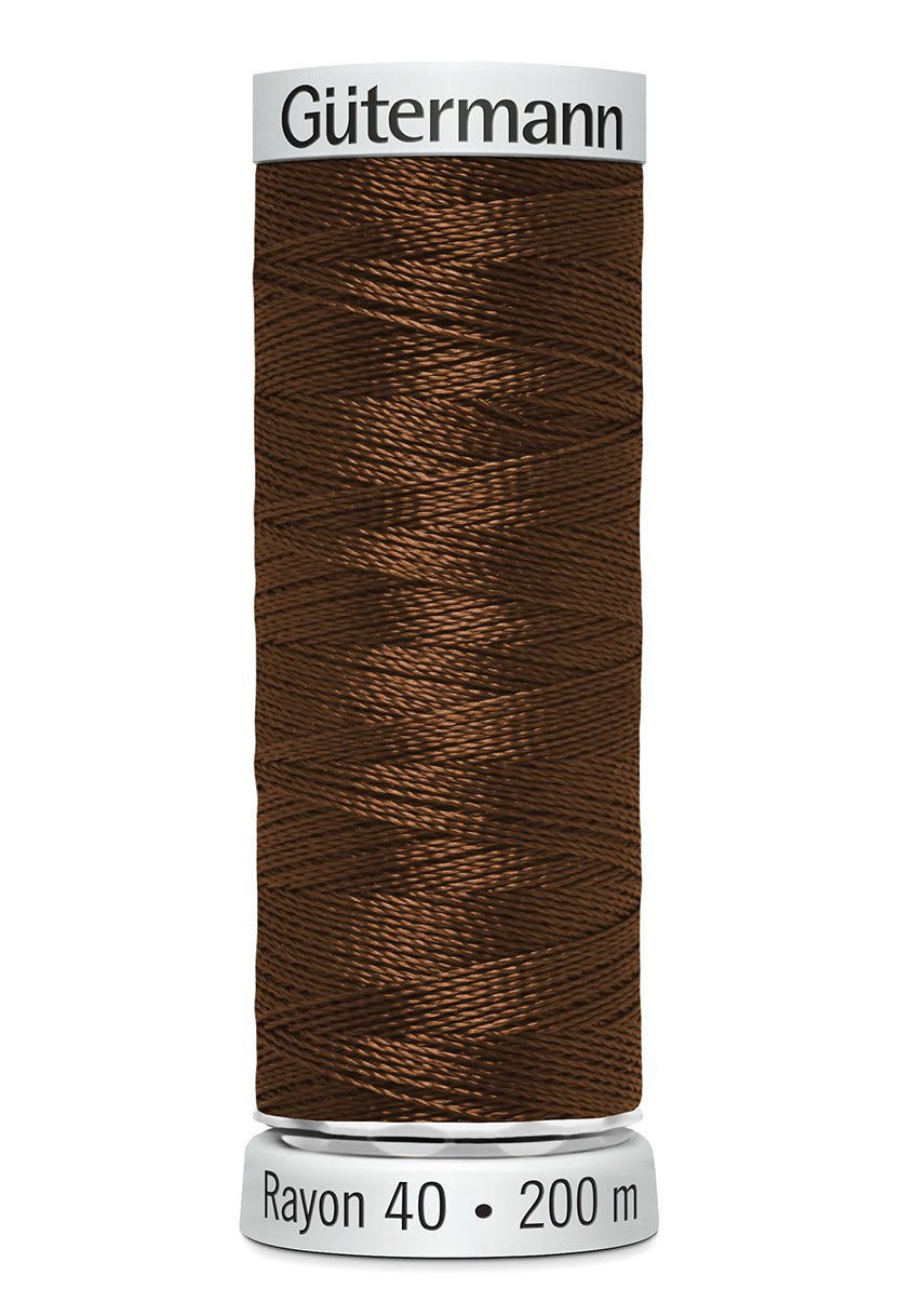 Gutermann Machine Embroidery Thread, Rayon 40, Shiny, 200m (1) - Galedi Pins