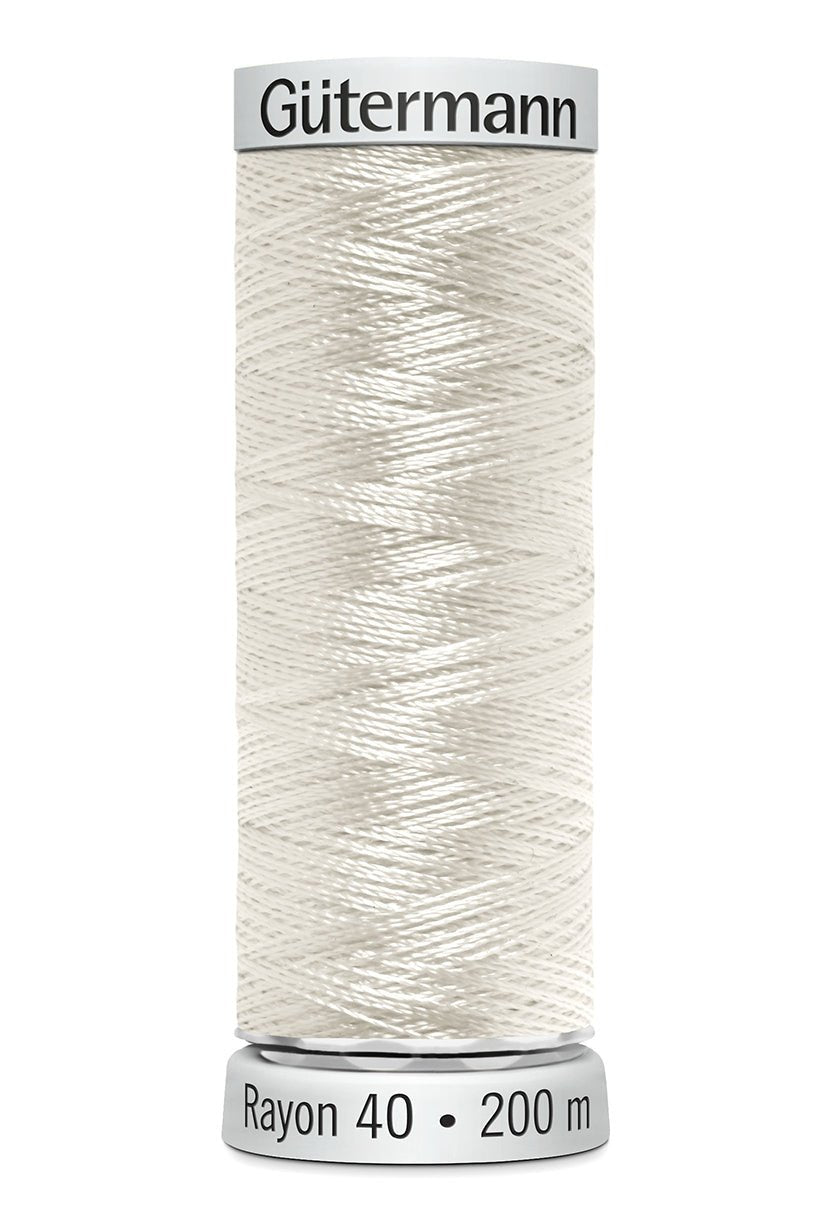 Gutermann Machine Embroidery Thread, Rayon 40, Shiny, 200m (1) - Galedi Pins