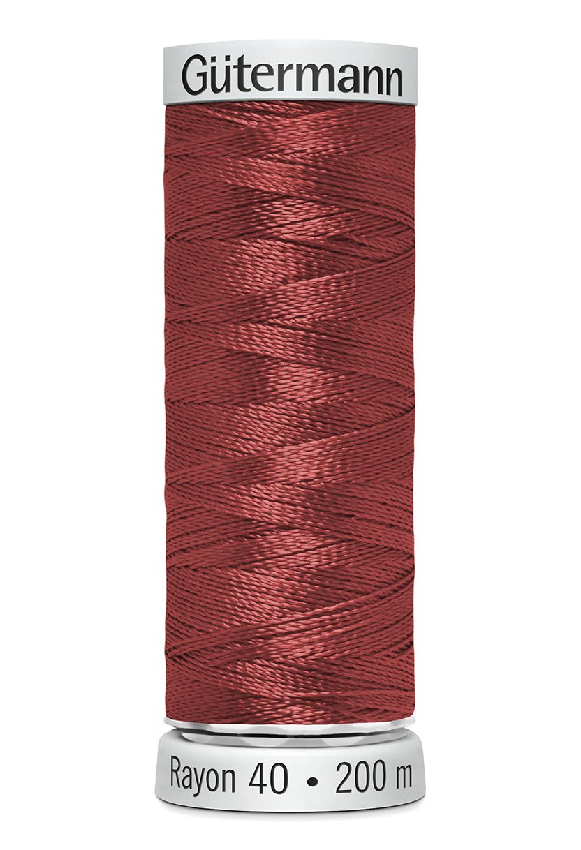 Gutermann Machine Embroidery Thread, Rayon 40, Shiny, 200m (1) - Galedi Pins