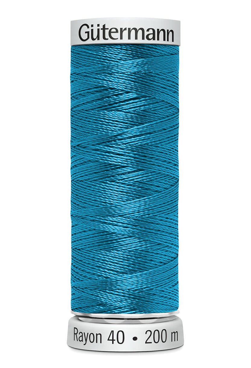 Gutermann Machine Embroidery Thread, Rayon 40, Shiny, 200m (2) - Galedi Pins