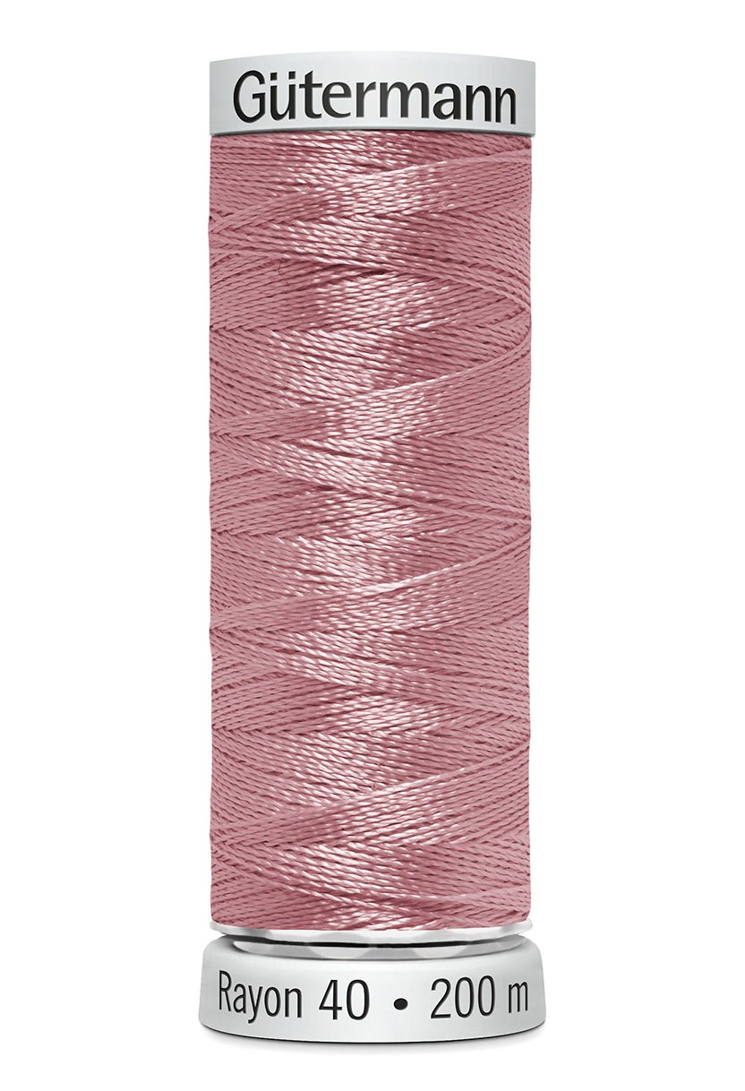 Gutermann Machine Embroidery Thread, Rayon 40, Shiny, 200m (1) - Galedi Pins