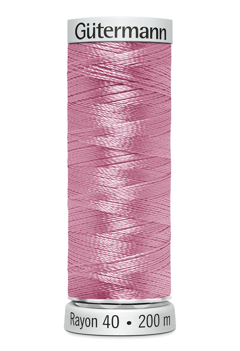 Gutermann Machine Embroidery Thread, Rayon 40, Shiny, 200m (1) - Galedi Pins