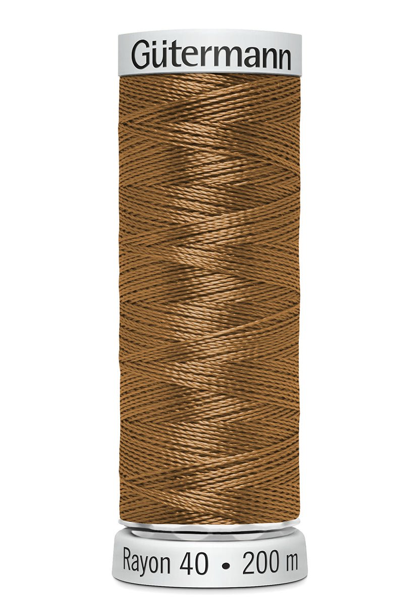 Gutermann Machine Embroidery Thread, Rayon 40, Shiny, 200m (1) - Galedi Pins