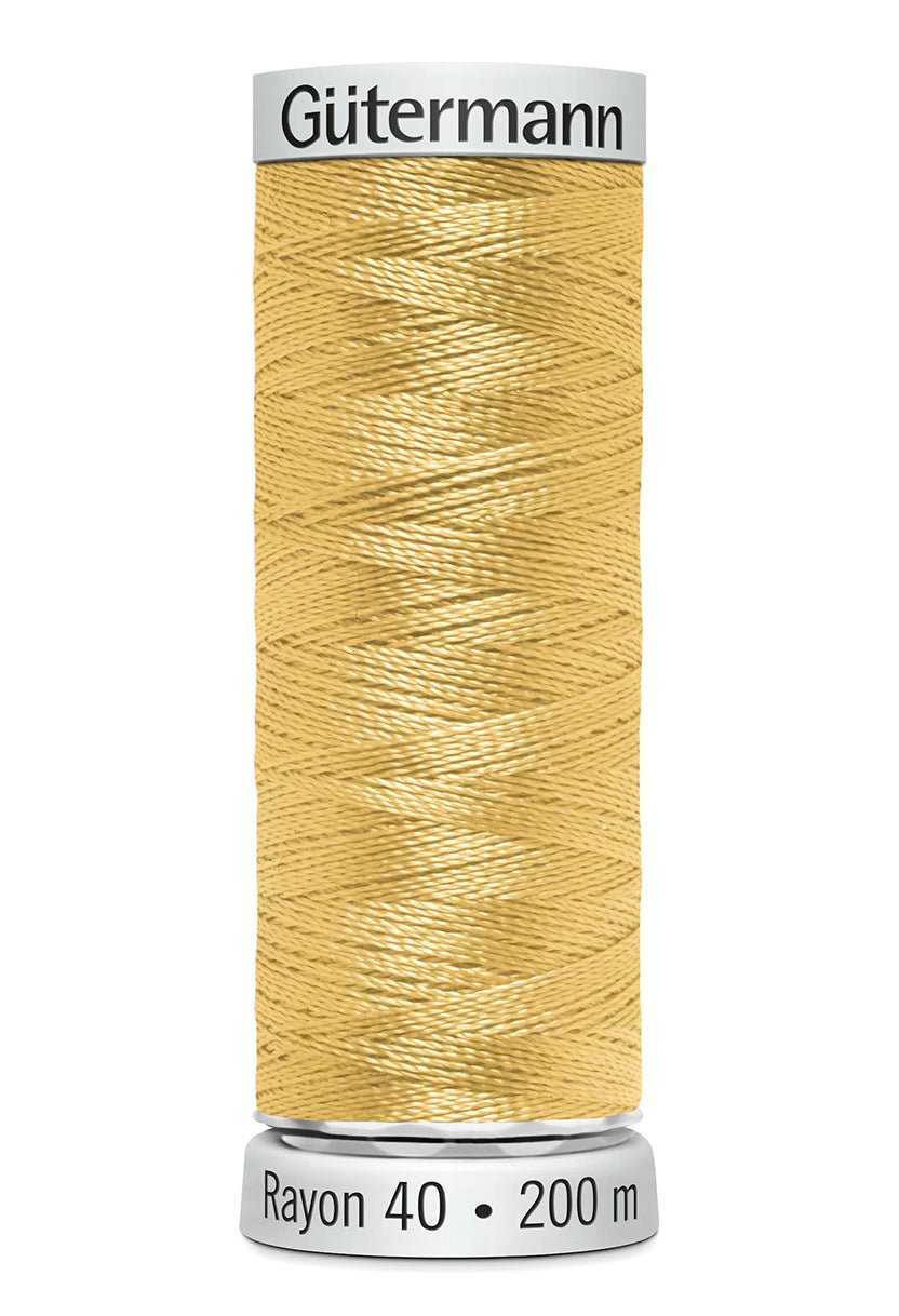 Gutermann Machine Embroidery Thread, Rayon 40, Shiny, 200m (1) - Galedi Pins
