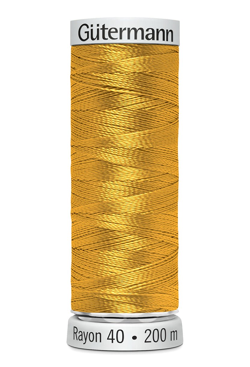 Gutermann Machine Embroidery Thread, Rayon 40, Shiny, 200m (1) - Galedi Pins