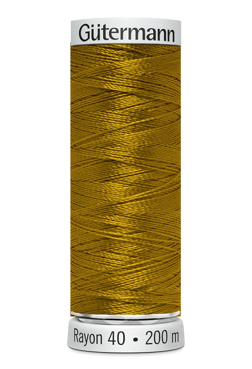 Gutermann Machine Embroidery Thread, Rayon 40, Shiny, 200m (1) - Galedi Pins