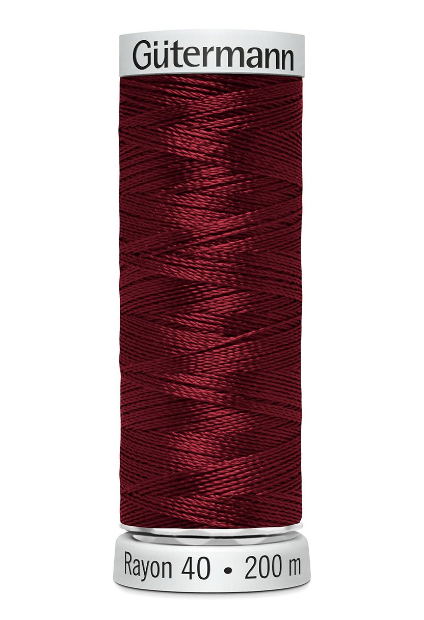 Gutermann Machine Embroidery Thread, Rayon 40, Shiny, 200m (1) - Galedi Pins